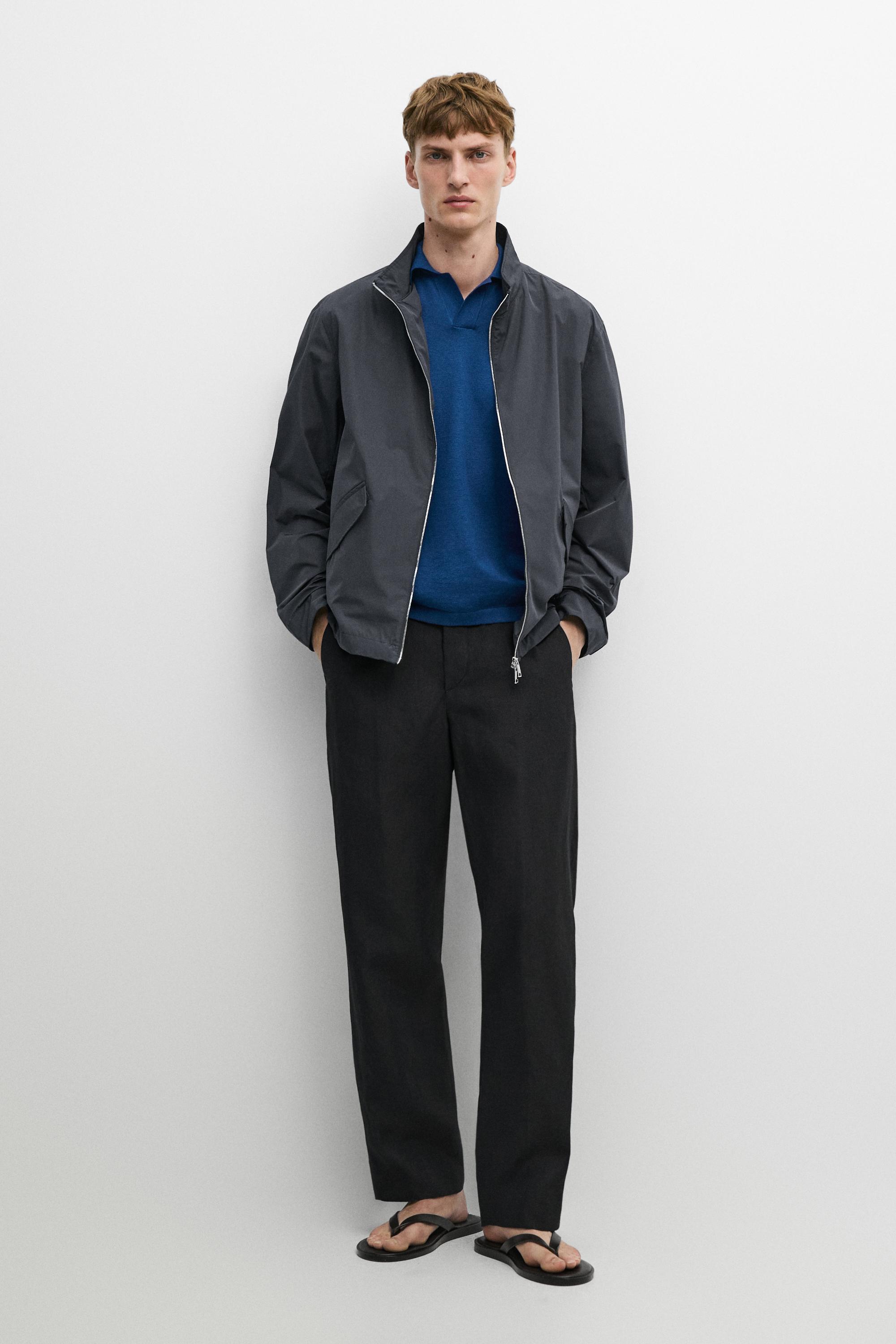 High neck jacket with pocket details